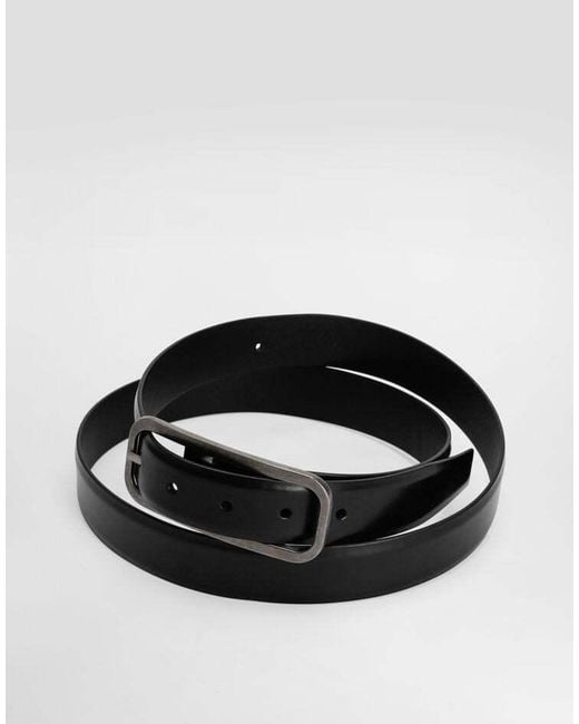 Dolce & Gabbana White Brushed Buckle Belt for men