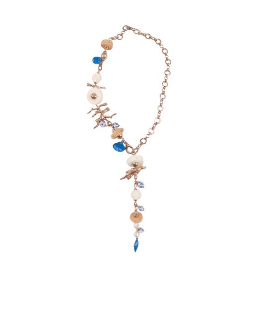 Weekend by Maxmara White Abissi Charm Necklace
