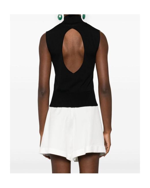 ERMANNO FIRENZE Black Sleeveless Sweater
