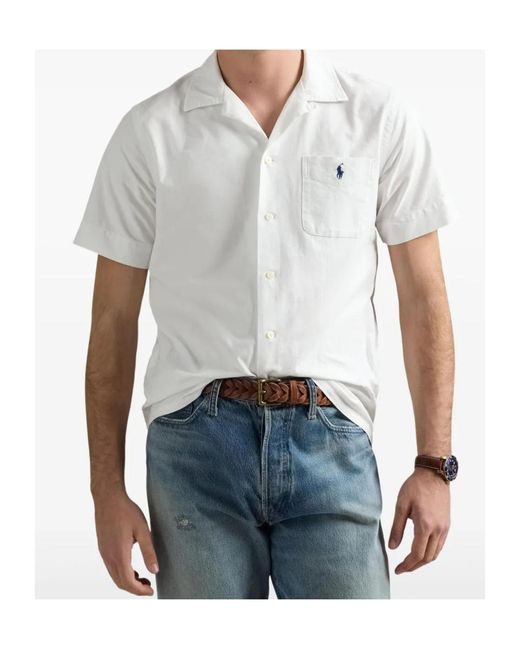 Polo Ralph Lauren White Cotton Shirt for men