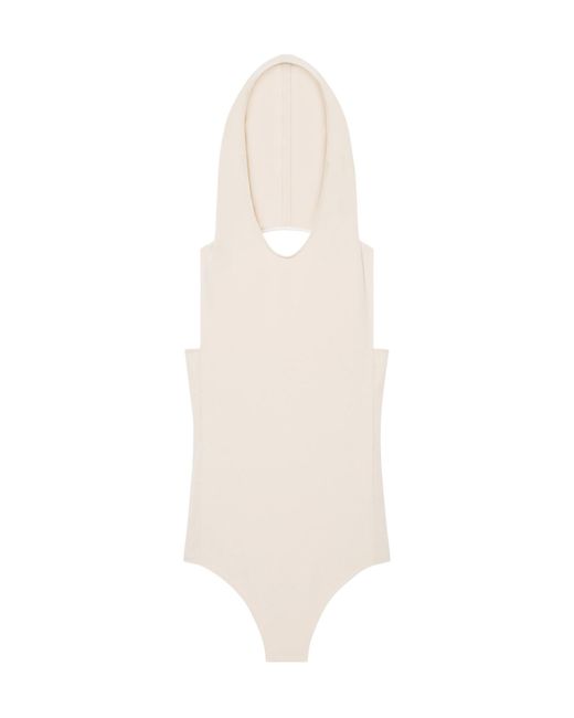Courreges White Illusion Hooded Bodysuit