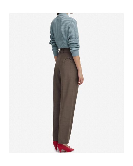 Blazé Milano Brown Straight-Leg Trousers
