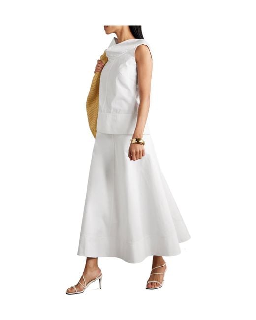 Brandon Maxwell White Bowie Top