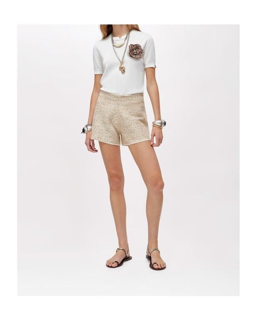 Blugirl Blumarine White Floral-Appliqué Short-Sleeve T-Shirt