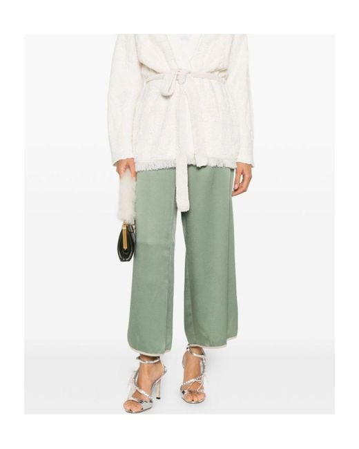 Forte_forte Green Cropped Trousers