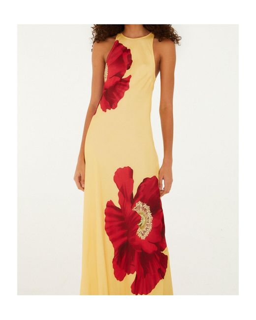 Farm Rio White Long Floral Dress