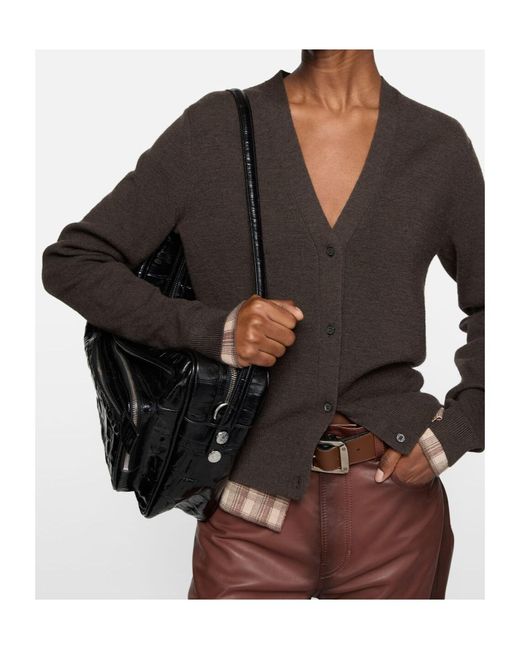 Acne Gray Wool Cardigan