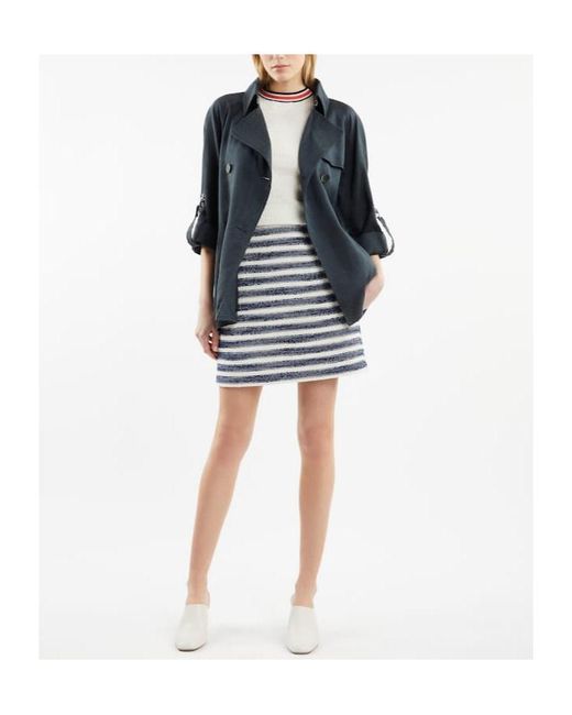 Fay Blue Classic Short Trench Coat