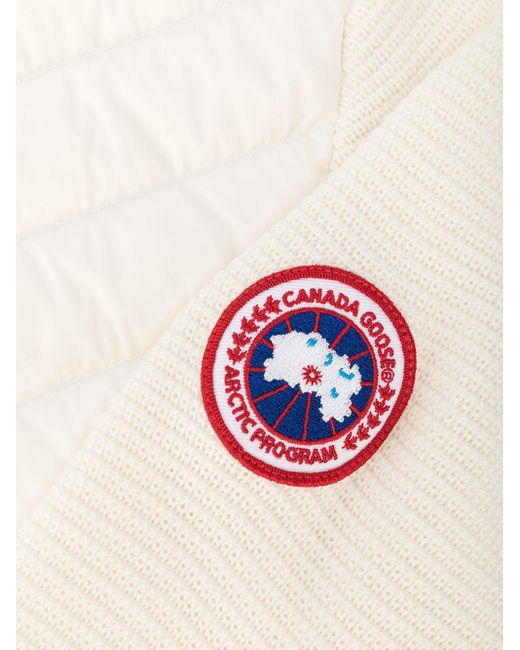 Canada Goose White Logo Patch Zip-Up Padded Jacket