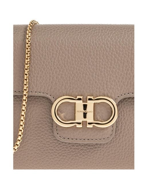 Ferragamo Multicolor Ferragamo Gancini Chain-Linked Wallet