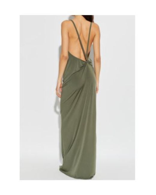 Coperni Green Open-Back Sleeveless Long Dress