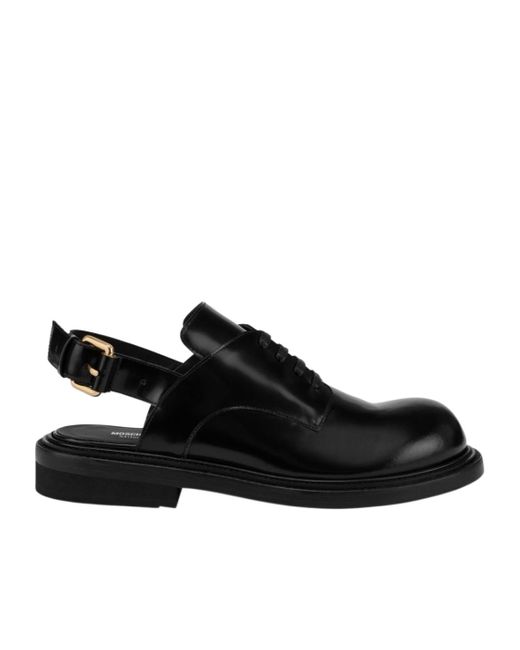 Moschino Black Buckle-Fastening Oxford Shoes for men