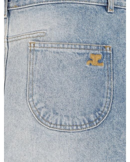Courreges Blue Courrèges Multiflex Denim Mini Skirt