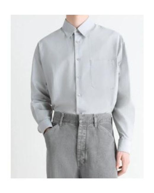 Lemaire Gray Chest-Pocket Long-Sleeve Shirt for men