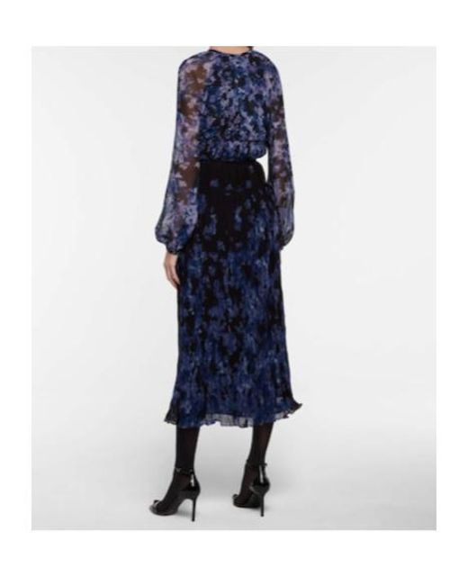 Altuzarra Blue Kemmaren High-Rise Midi Skirt