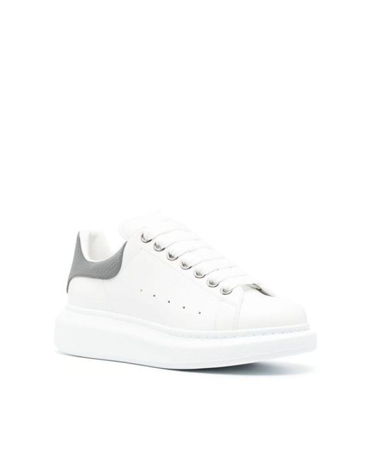 McQueen White Oversized Lace-Up Sneakers