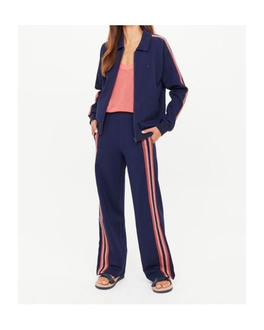 The Upside Blue Striped Logo Jacket