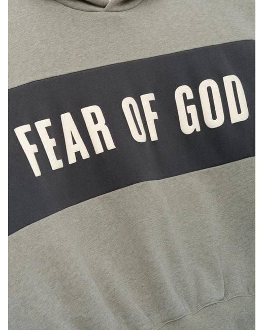 Fear Of God Gray Long-Sleeve Hoodie for men