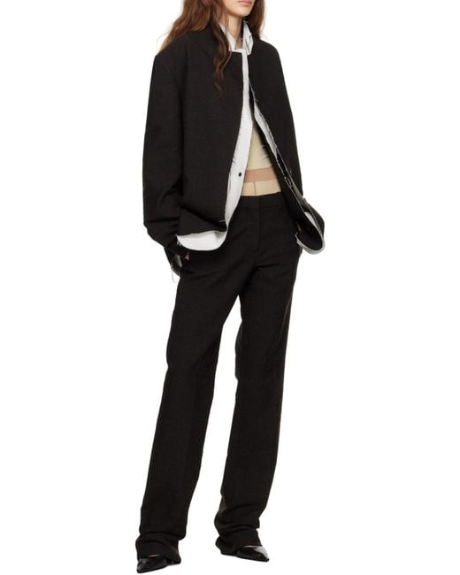 The Row Black Selvie Low Rise Straight Leg Trousers