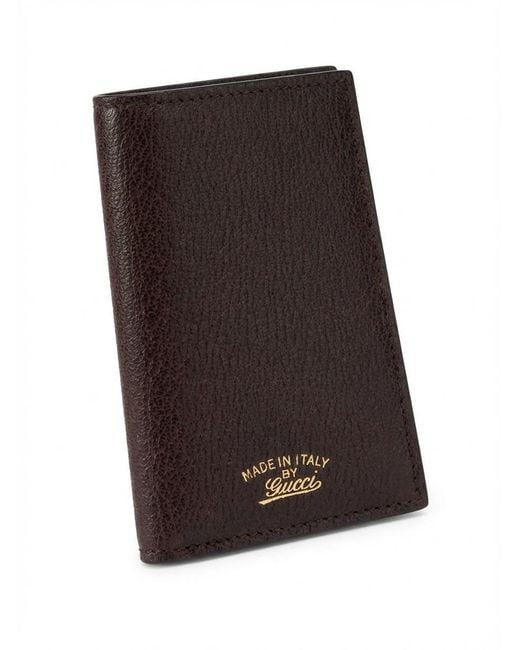 Gucci Brown Lira Card Case for men