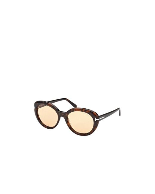 Tom Ford Metallic Eyewear Round Frame Sunglasses