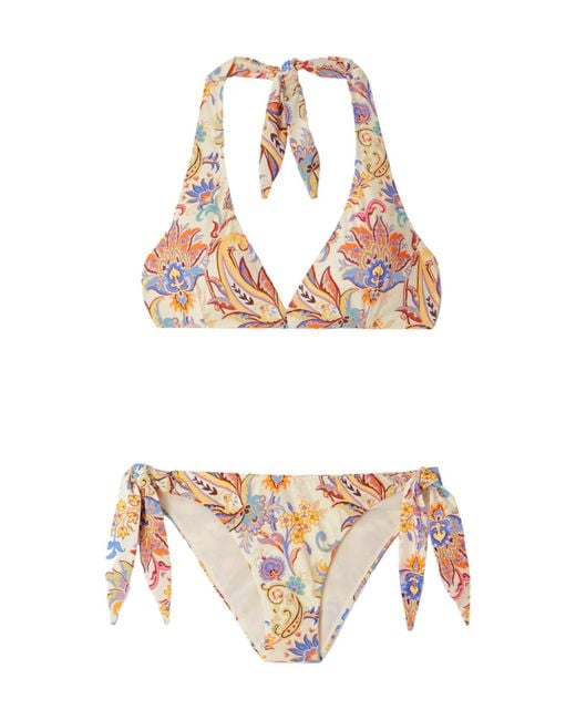 Etro Multicolor Paisley Printed Two-Piece Swimsuit