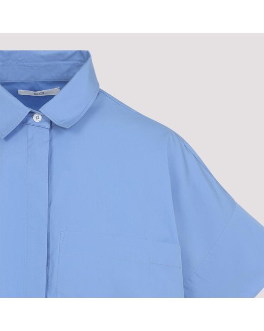 Co. Blue Boxy Ss Shirt