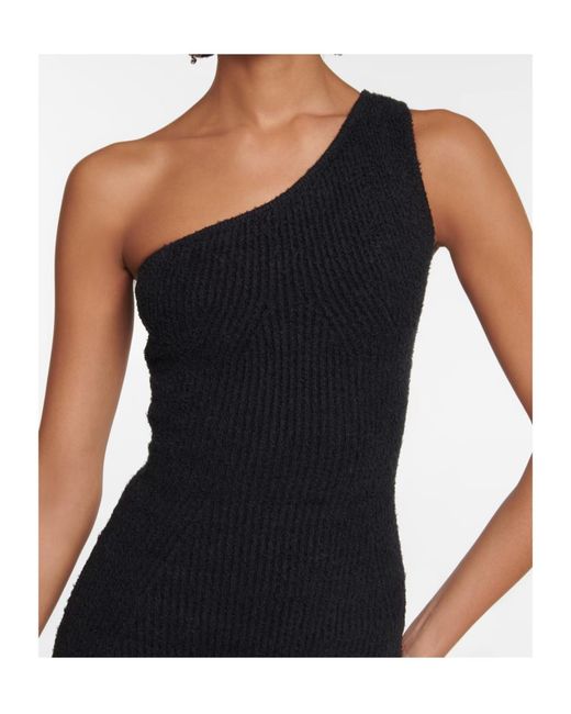 Wardrobe NYC Black Ribbed One-Shoulder Dress