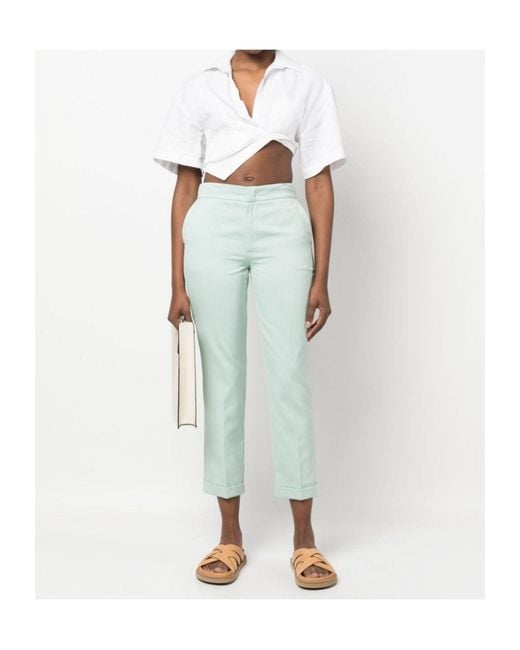 Twinset Blue Cigarette Trousers
