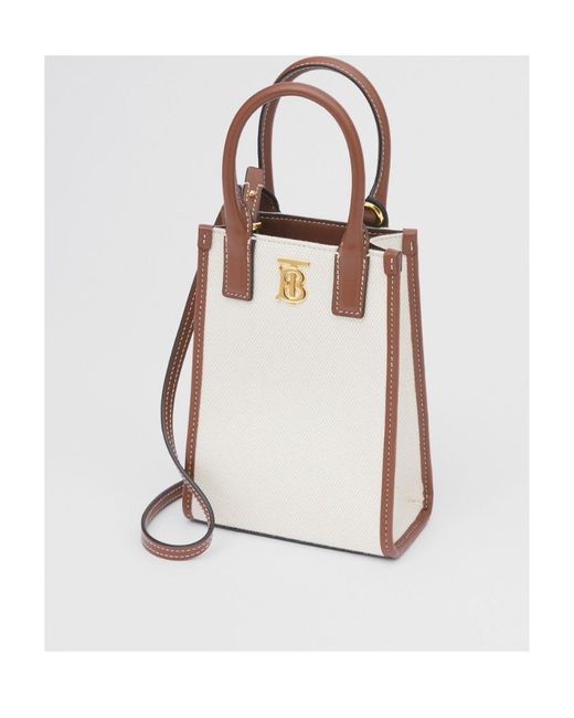 Burberry White Tb Phone Tote Bag