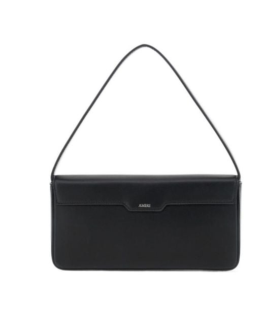 Amiri Black Foldover Top Shoulder Bag