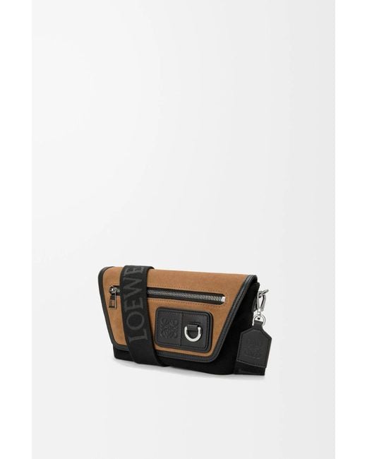 Loewe Black Mini Flex Messenger Bag for men