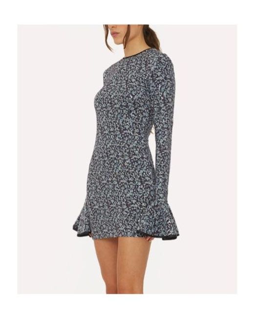 ROTATE BIRGER CHRISTENSEN Blue Cut-Out Detailed Sequinned Mini Dress