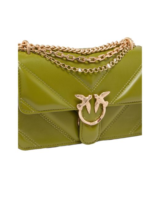 Pinko Green Chain Clutch