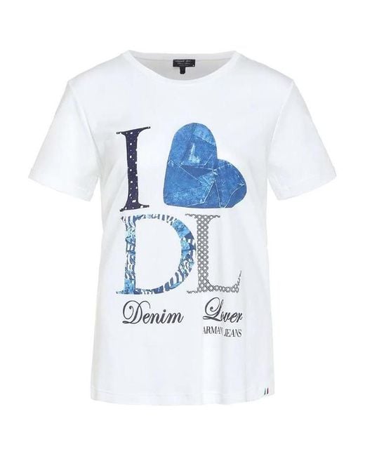 Armani Jeans Blue Round-Necked T-Shirt