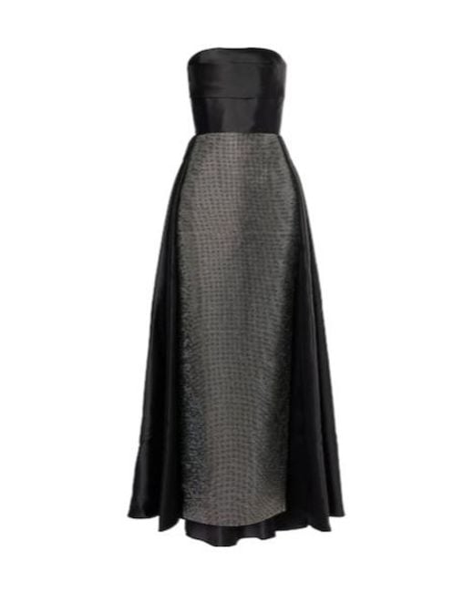 Solace London Black Embellished Corset Gown