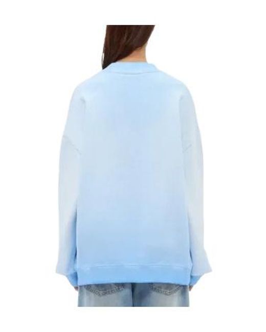 MSGM Blue Cat-Print Sweatshirt