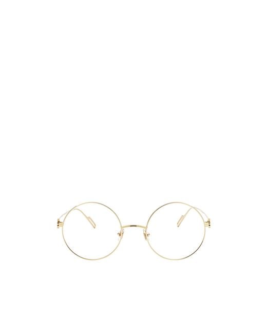 Cartier White Round Frame Glasses