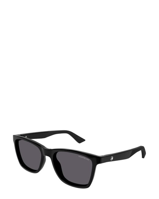 Montblanc Black Eyewear Square Frame Sunglasses for men