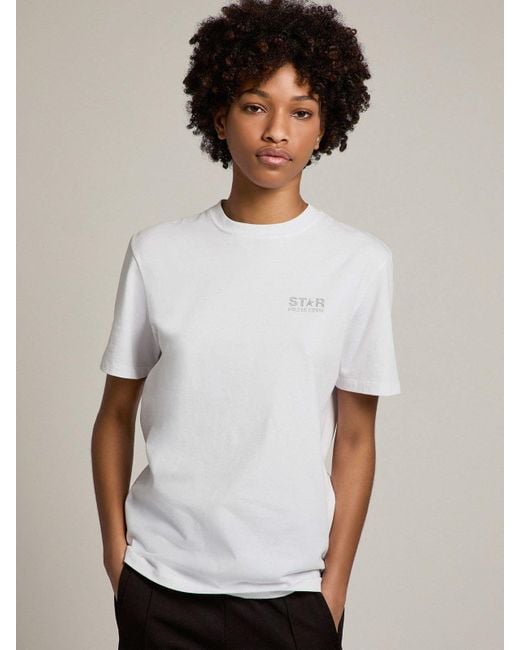 Golden Goose Deluxe Brand White Star Printed Crewneck T-Shirt