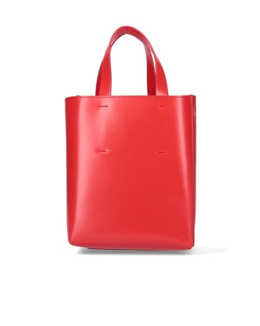 Marni Red Logo Mini Shoulder Bag