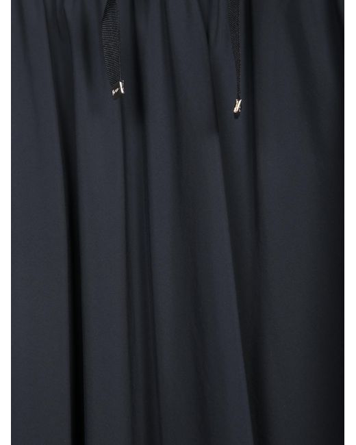 Herno Black Drawstring Pleat Detailed Skirt