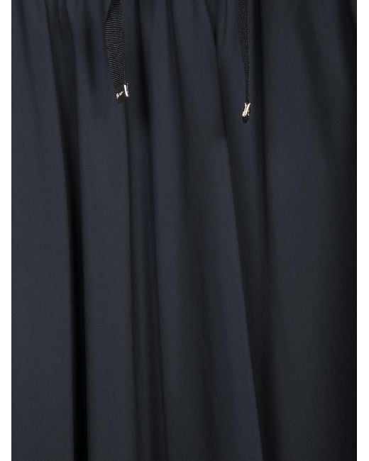 Herno Black Drawstring Pleat Detailed Skirt