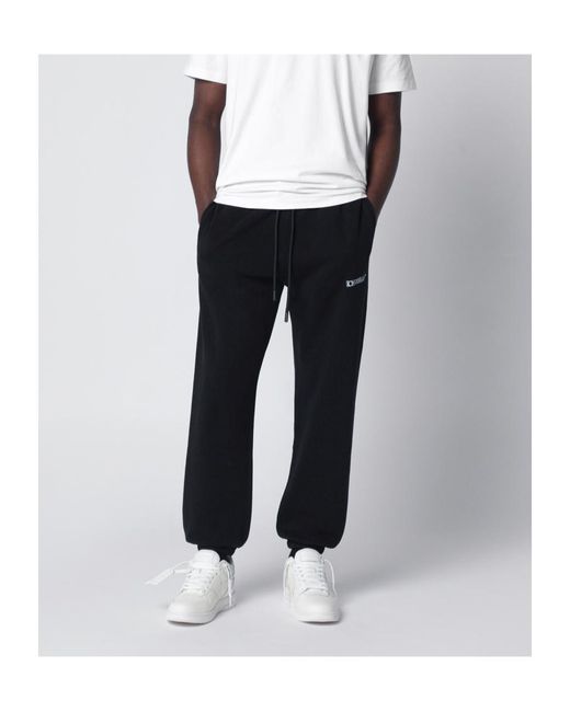 Off-White c/o Virgil Abloh Black Heraldic Arrow Cuffed Joggers for men