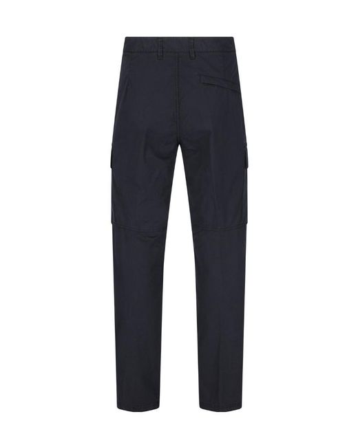 Stone Island Blue Cargo-Pocket Trousers for men