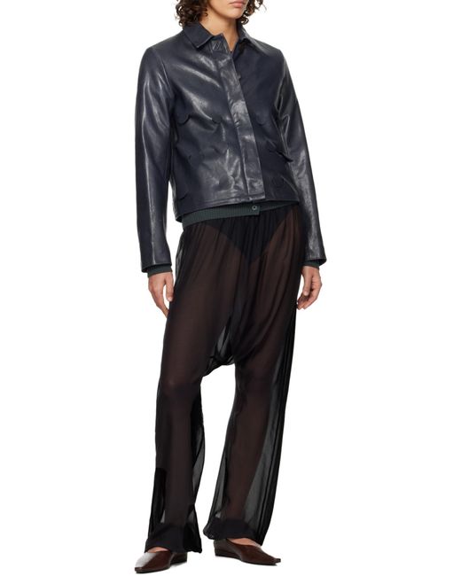 Paloma Wool Black Silk Palazzo Trousers