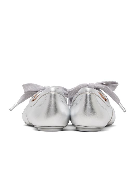 Gianvito Rossi White Vault Ballet Flats