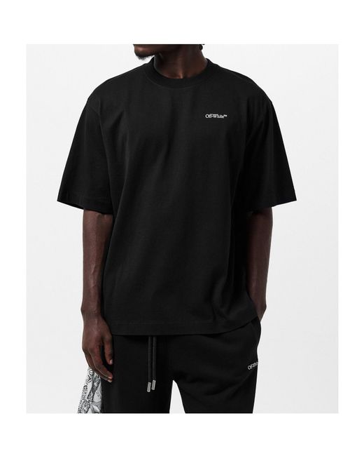 Off-White c/o Virgil Abloh Black Scribble Regular Fit T-Shirt for men