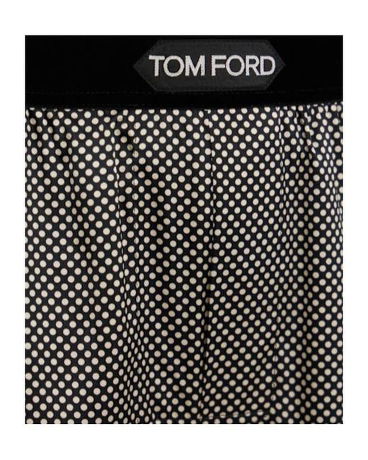 Tom Ford Gray Graphic Print Silk Pajama Pants for men