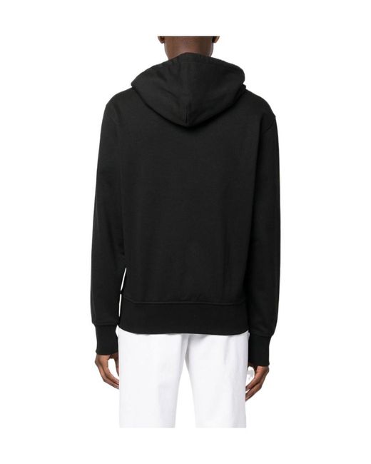 Versace Jeans Black Couture Logo-Printed Drawstring Hoodie for men